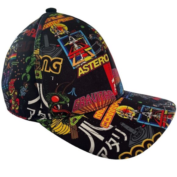 Vintage Atari Hat Cap Adult Snap Back All Over Video Game Console Print Mens - Picture 2 of 10